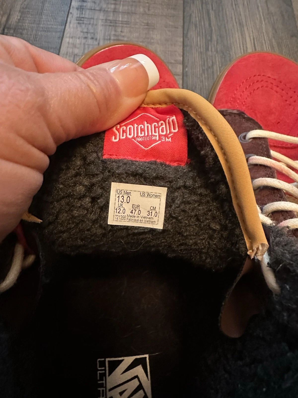 Sneakers Vans Sk8 Hi scamosciate Scotchgard da uomo taglia 13 foderate sneakers calde