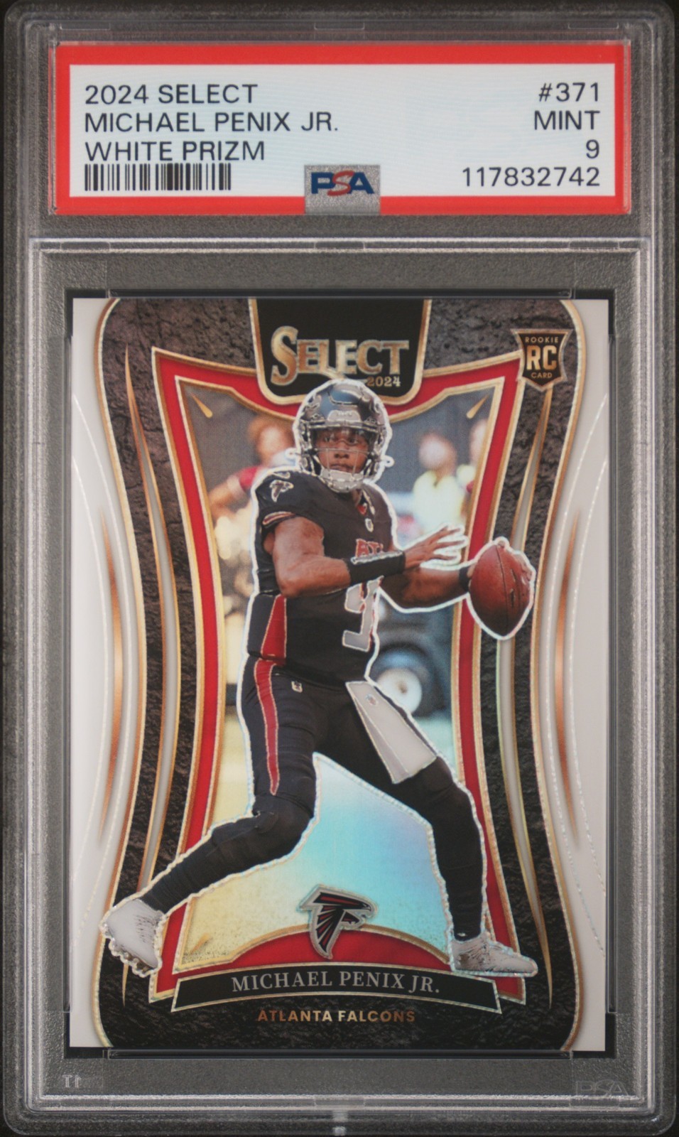 2024 Select Michael Penix Jr. Suite RC White Prizm /35 Falcons PSA 9 Mint