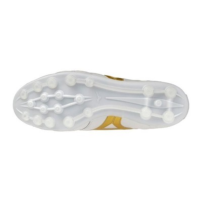 MIZUNO Soccer Cleats MORELIA 2 JAPAN AG Super White Pearl / Gold