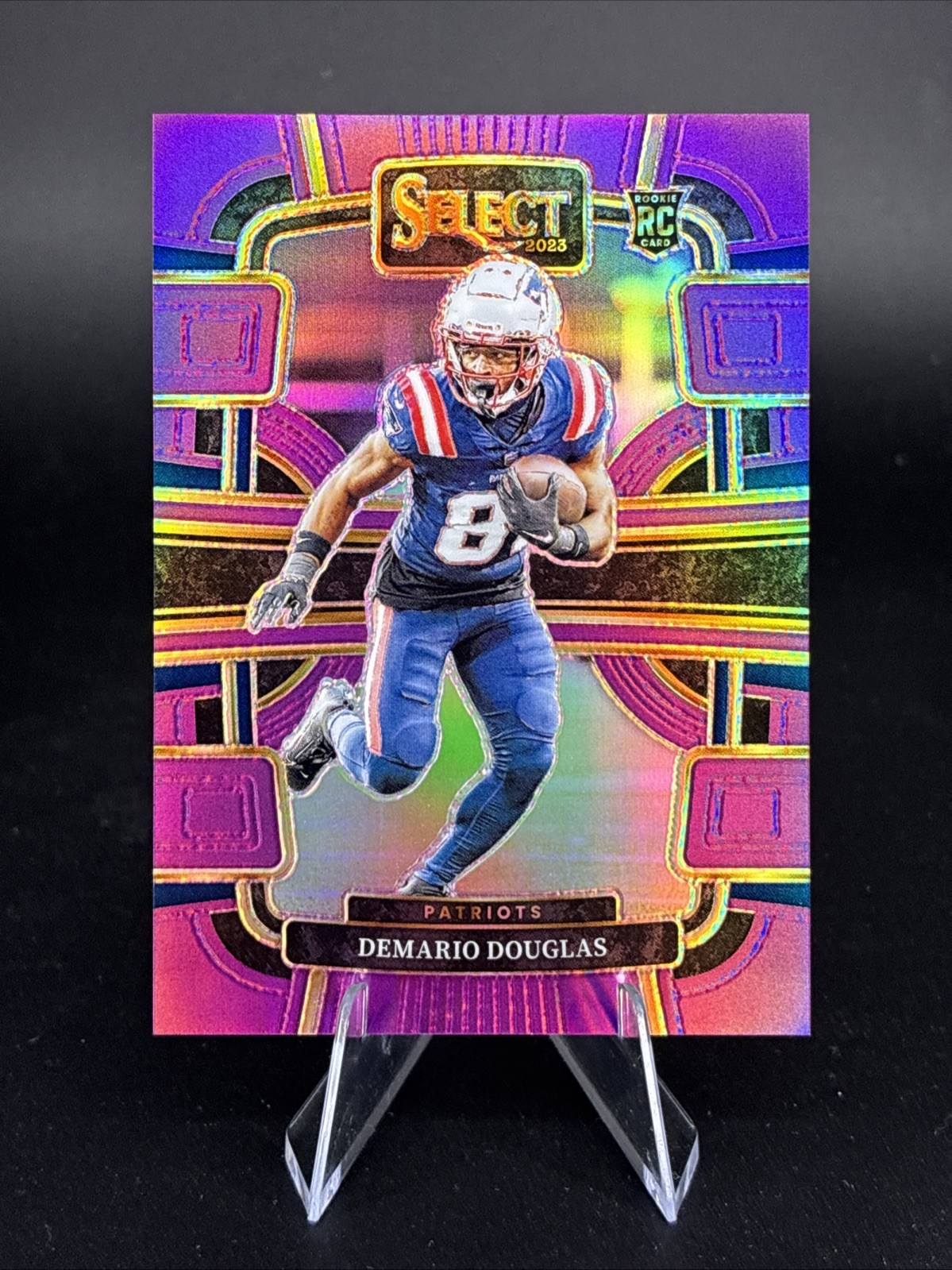 2023 Panini Select - Concourse Demario Douglas #68 Purple Prizm /75 (RC)
