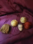 Vintage Mattel Fashion Queen Barbie Head with 2 Wigs