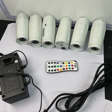 Chauvet DJ Ezpin Pack 6 EZpin Pin Spot Light Fixtures Remote With Brackets