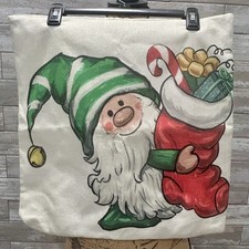18x18 Christmas Pillow Case Cover Gnome Holiday Couch Chair Cushion Set of 4