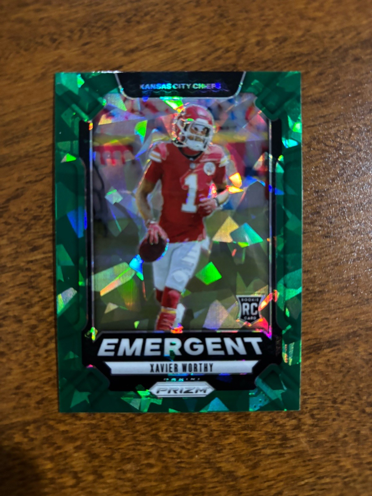 ✨2024 Panini Prizm Xavier Worthy Emergent RC #7 Green Ice Prizm Rookie