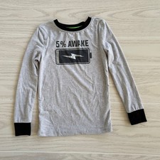 Dreamlife Boy  s Size 4 Gray  5 Awake  Long Sleeve Pajama Top