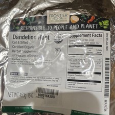 Frontier Coop Certified Organic Non-Irradiated Dandelion Root Herb 453g