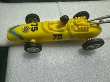 Vintage Eldon Indy Roadster (Yellow) 1/32 Scale Slot Car