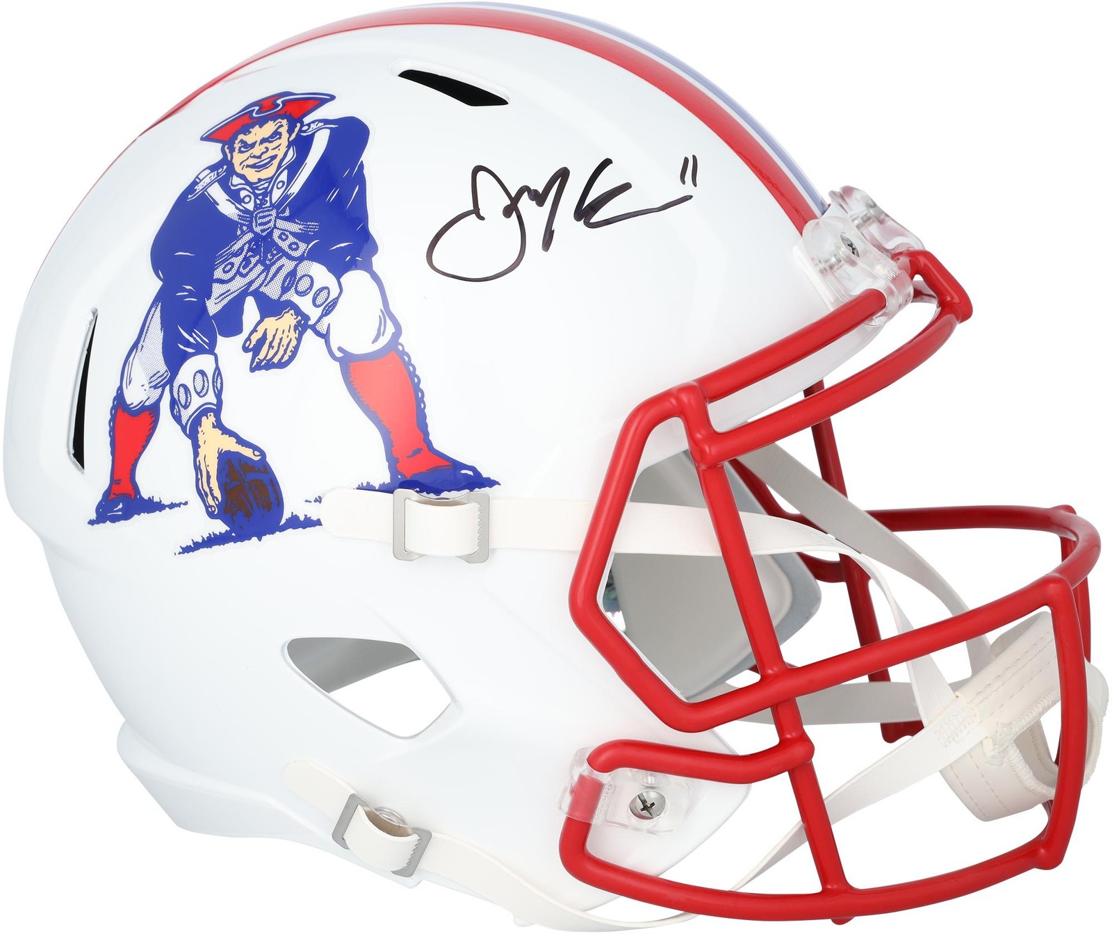Julian Edelman Autographed Signed New England Patriots Patriots Helmet Fanatics Authentic COA Item#14443696 