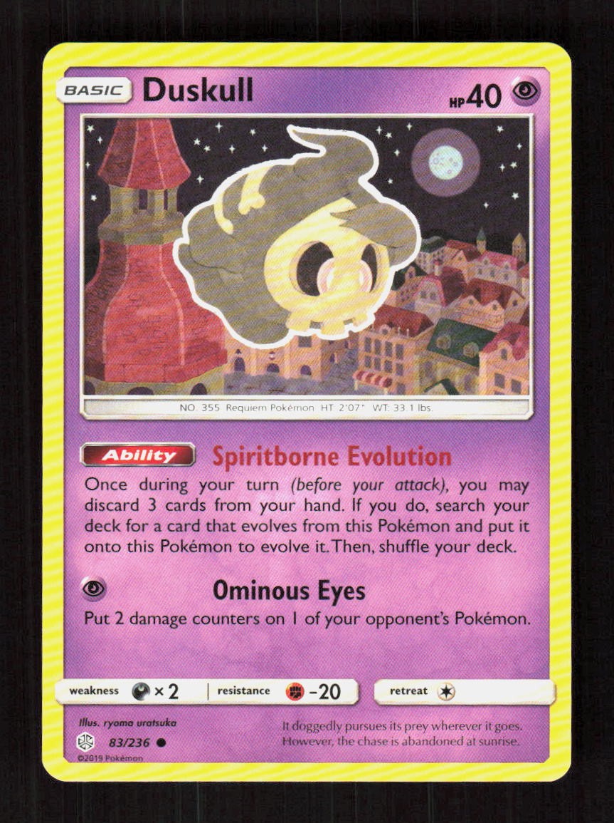 Duskull 83/236 SM - Cosmic Eclipse Common NM