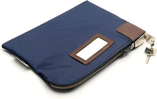 Honeywell 2-Key Locking Bank Bag Deposit Bag 10.5" x 8" with Keys