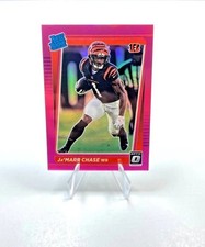 2021 Panini Prizm Draft Picks Crusade Ja'Marr Chase #162 Ruby Wave Prizm (RC)