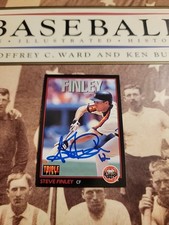 Steve Finley Signed Autographed Baseball Card All Star Hall Of Fame Gold Glove 
