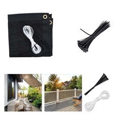 Privacy Screen for For balcony Patio Deck and Pool Area Black and Gray