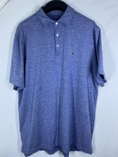 Vineyard Vines Performance Polo Mens Large Blue Short Sleeve Whale Logo Shirt US