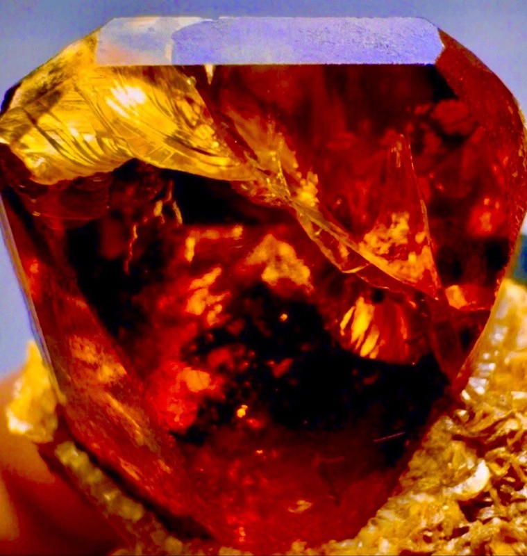 Imperial Topaz & Smokey Quartz Crystal Natural Raw Specimen Cluster MatrIx