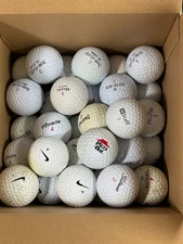 USED GOLF BALL LOT of 36 includes: Nike, Titleist, Wilson, Top Flite, Pizza Hut!