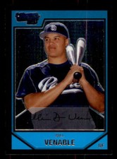 2007 Bowman Chrome Prospects #BC84 Will Venable San Diego Padres