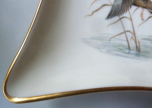 Vintage Fine China Lenox Ducks In Flight Square Trinket Dish Gold Trim U.S.A. - Picture 6 of 8