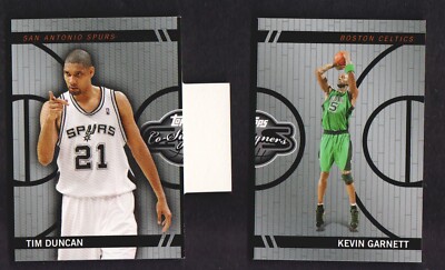 2008-09 Topps Co-Signers Basketball Changing Face SILV CF28 Garnett/CF23 Duncan