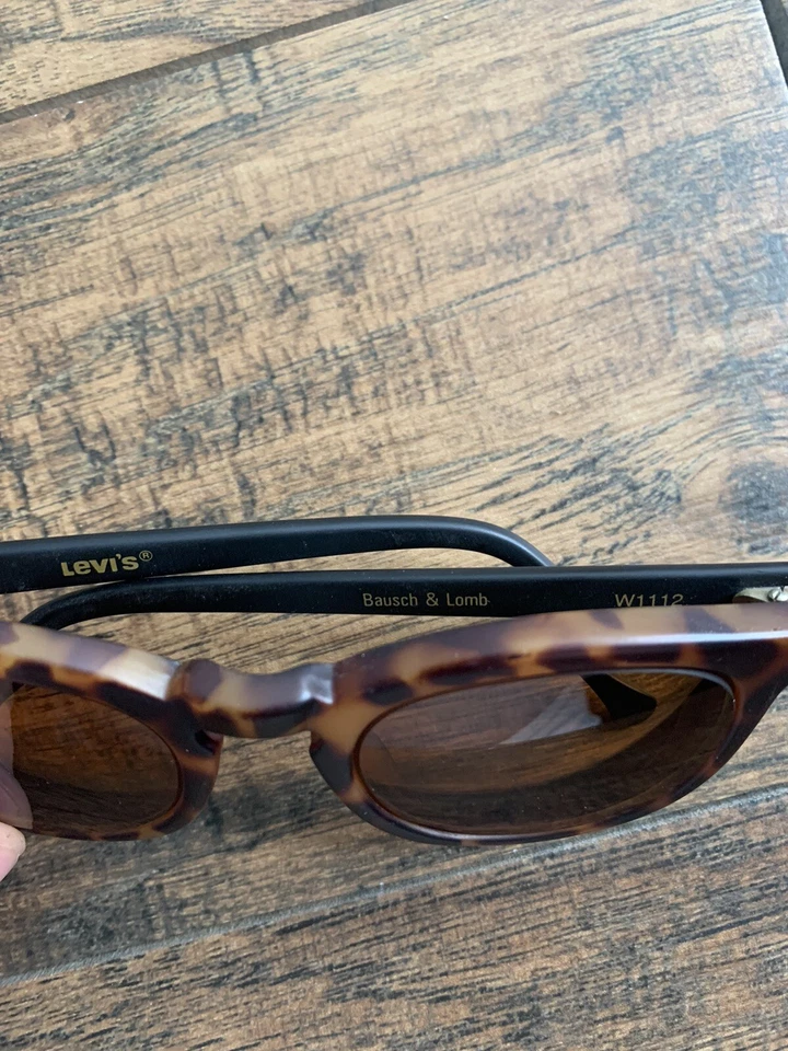 Vintage LEVI'S W1112 Bausch & Lomb Black Tortoise Rare Frames Only G11 - Image 4 of 4