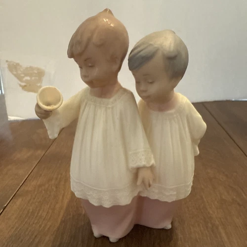 Lladro NAO Choir Boys With Bell Porcelain Figurine, 1991, Retired,