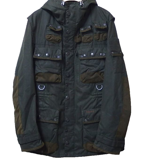 Barbour Tokito Men's Tokihito Yoshida Military Wax Jacket Beacon S Dark Khaki image 2