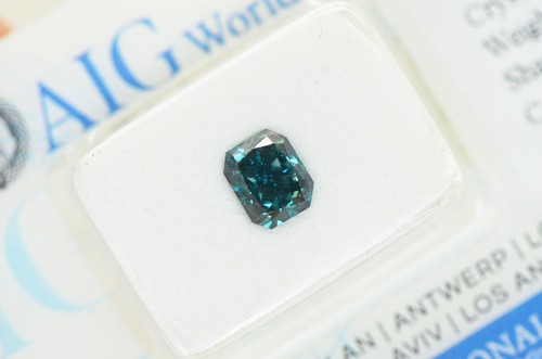 Lose strahlende Form Diamant schick blau Farbe zertifiziert verbessert 1,01 Karat VS2 - Bild 2 von 6