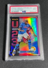 2020-21 Merlin Chrome UCL U23 Stars Red Refractor Victor Osimhen RC /10 PSA 9