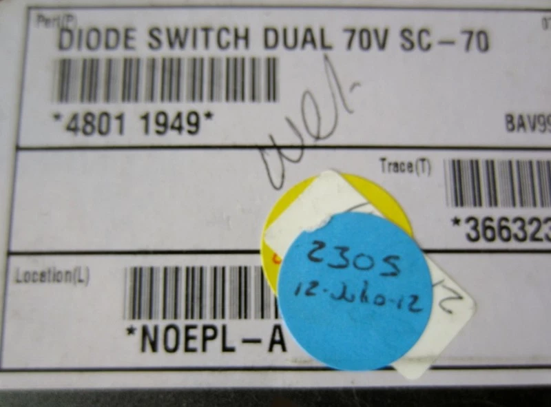 (5.380 piezas) INTERRUPTOR DIODO ÉPICO DOBLE 70V SC-70 BAV99WT1G Rectificador Foto 4 de 4