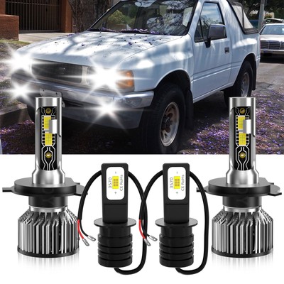 4x LED Headlight Bulb Combo Fog Light 6500K white For Isuzu Amigo 2000-2000