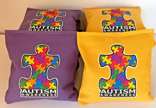 AUTISM Cornhole Bags Baggo Bean Bag Toss -- SEAMS WON'T FALL APART