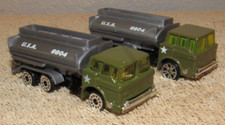 Lot of 2 - True Heroes Military Diecast - Gas Tanker Truck
