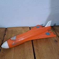 vintage space ship moulded plastic argentina sanz baltazar rocket