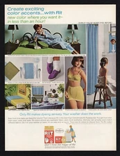 1965 Rit Washing Machine Dye Create Exciting Color Accents Dramatize Print Ad