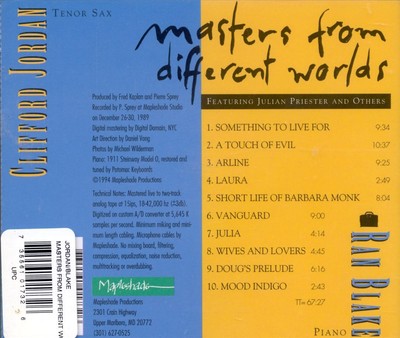 RAN BLAKE - MASTERS FROM DIFFERENT WORLDS NEW CD