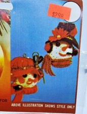 Walco MR.  MRS. SNOWMAN Vintage Sequin Bead Christmas Ornament Kit NOS Holiday