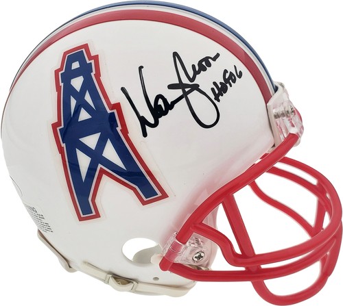 WARREN MOON AUTOGRAPHED OILERS MINI 