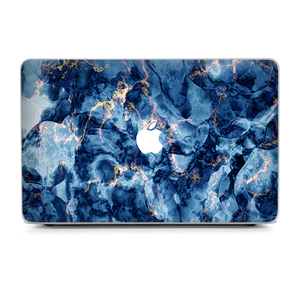 Skin De Protection Pour MacBook Pro 15″ (Retina) – Style Marbre Noir Et Blanc, Motif Granit Tourbillonnant