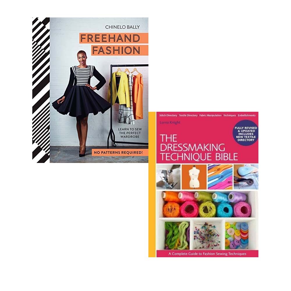 Dressmaking technique bible and freehand fashion 2 books Collection Set NEW