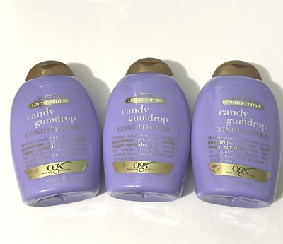 (3)NEW RARE OGX Limited edition, conditioner candy gumdrop scented