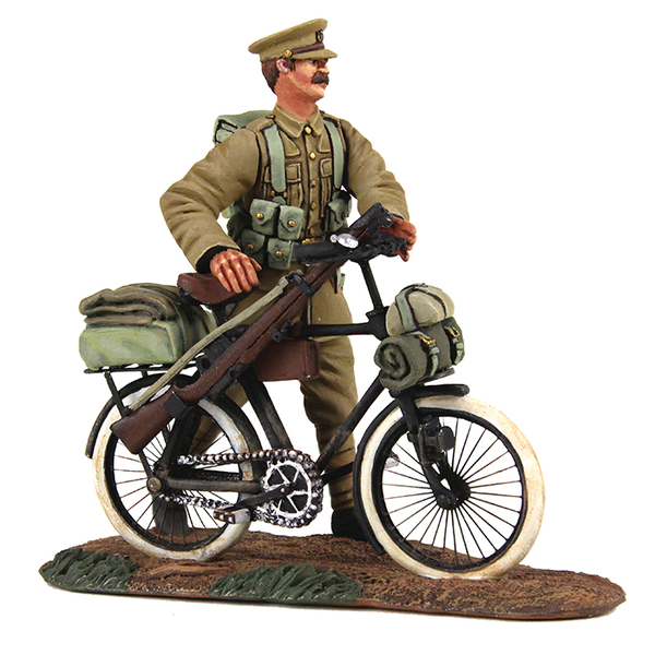 BRITAINS SOLDIERS 23084 - 1914 British Infantry Pushing Bicycle WW1 Diecast