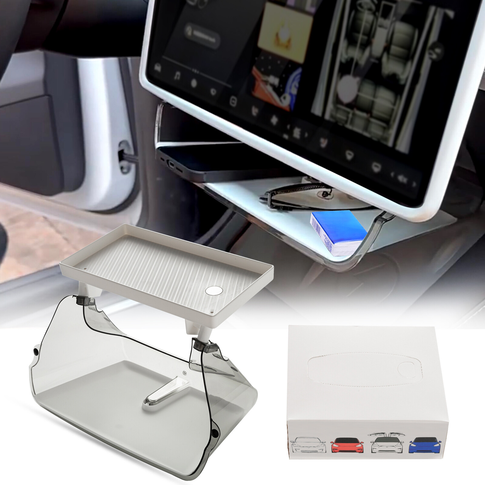 Center Console Organizer Tray Storage Organizer For Tesla Model 3 Y 2017-2023