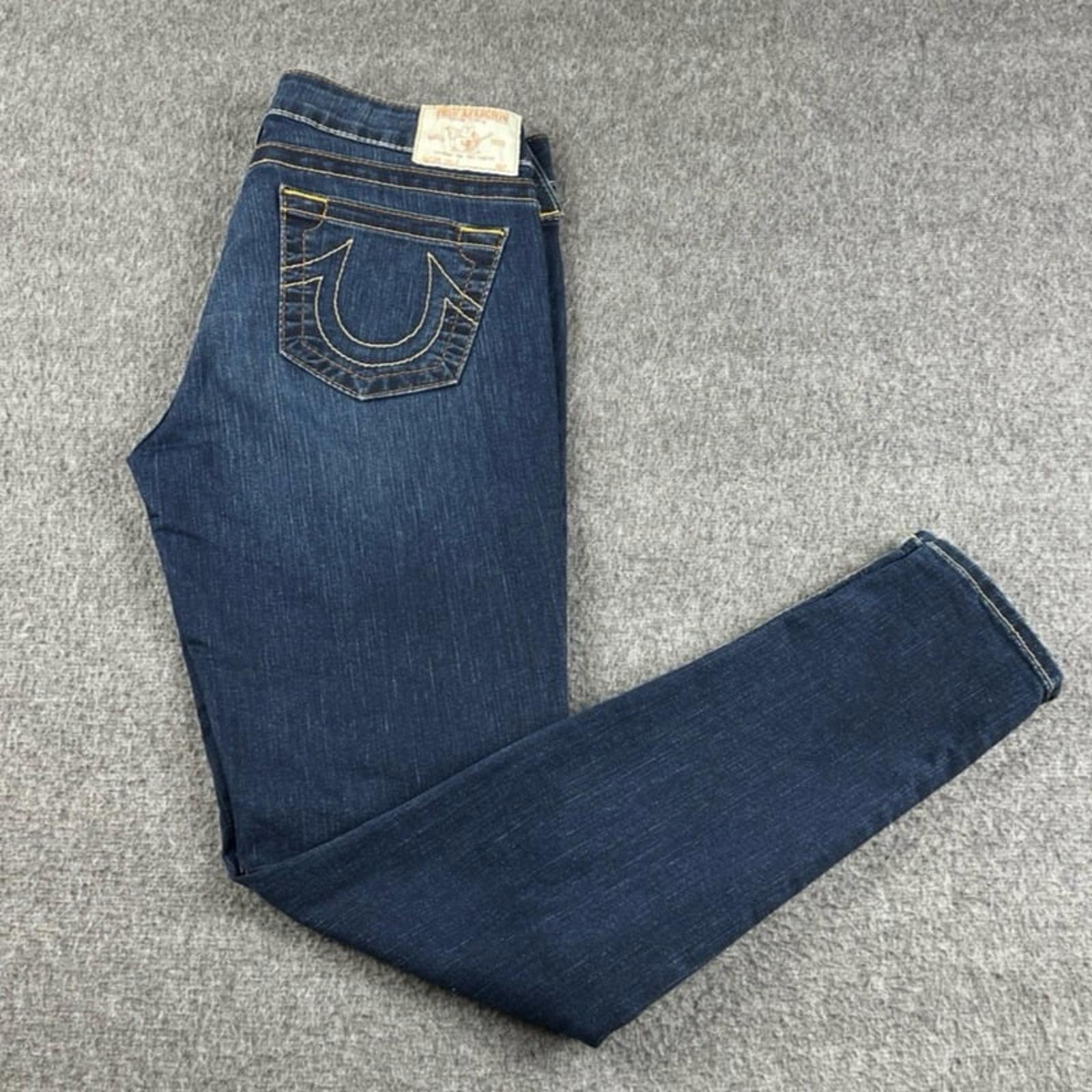 True Religion Stella Low Rise Women's Size 30 Dark Wash Skinny Jeans 