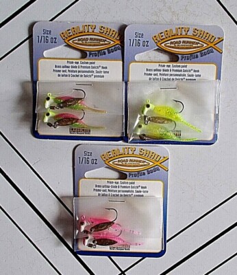 3PKS BLAKEMORE 1/16oz FISHING JIGS FRESHWATER LURES~WASABI*ELEC CKN*STRAWICE~#38