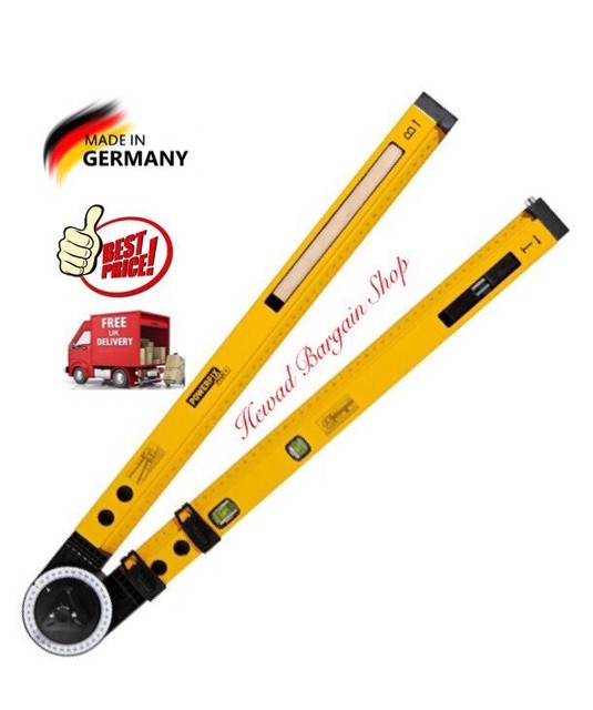 Protractor Spirit Level Angle Measurements 0°-270°Angle Made By Powerfix Germany