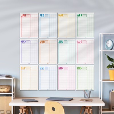Giant 2025 Monthly Wall Calendar, Wall Planner, Habit Tracker, To Do List