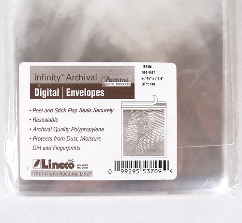 128 buste digitali Lineco Infinity Archival polietilene 5-7/16" x 7-1/4" - Foto 6 di 6