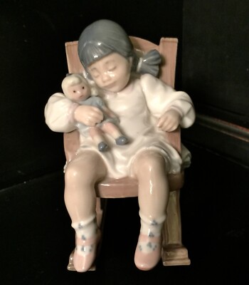 cute❤️リヤドロおひるね　5448 Girl In Rocking Chair Adorable~Lladro 