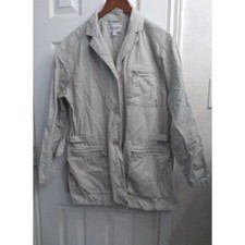 Vintage Safari Jacket Utility Pockets Lightweight Tan Blazer Style