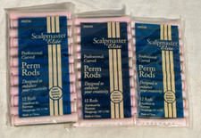 Vntg Scalpmaster Elite Curved Perm Rods Pink 12 Pack- Sealed. 292536 3 pcs.